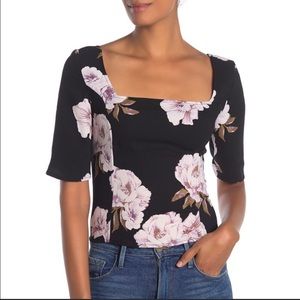 Free Press Square Neck Floral Blouse